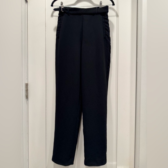 Aritzia Wilfred Black Belted Trousers - Size 4 - Picture 1 of 6